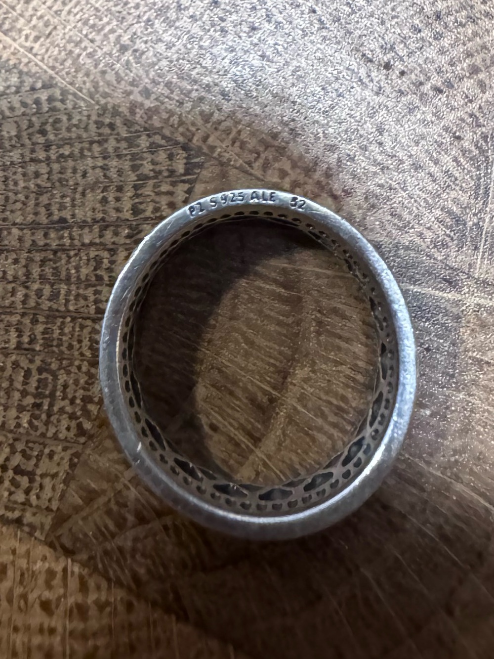 Pandora Silver Band Ring with Accents - Picture 2 of 4